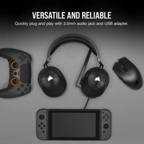 Corsair HS55 SURROUND V2 Headset Wired Head-band Gaming USB Type-A Carbon