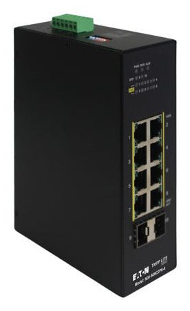 Eaton NGI-S08C2P8-4 network switch Managed L2 Gigabit Ethernet (10/100/1000) Power over Ethernet (PoE) DIN rail Black