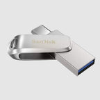 SanDisk Ultra Dual Drive Luxe USB flash drive 256 GB USB Type-A / USB Type-C 3.2 Gen 1 (3.1 Gen 1) Stainless steel