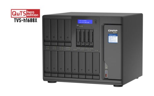 QNAP TVS-h1688X NAS Tower Ethernet LAN Black W-1250