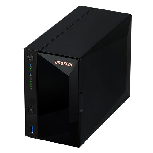 Asustor DRIVESTOR 2 Pro Gen2 AS3302T v2 NAS Realtek RTD1619B 2 GB DDR4 ADM Black
