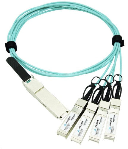 Axiom 980-9I40N-00C003-AX InfiniBand/fibre optic cable 118.1" (3 m) QSFP28 4x SFP28 AOC Cyan
