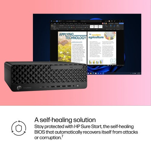 HP EliteDesk 8 SFF G1i AI Wolf Pro Security Edition Intel Core Ultra 5 235 16 GB DDR5-SDRAM 512 GB SSD Windows 11 Pro PC AI PC Black