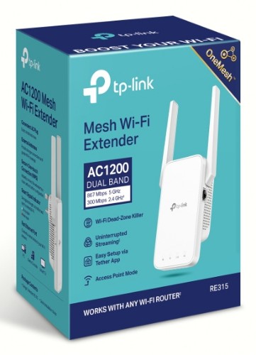 TP-Link RE315 network extender Network repeater White 10, 100 Mbit/s