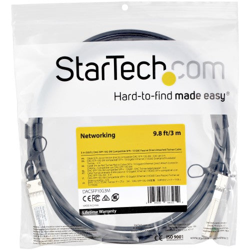 StarTech.com DACSFP10G3M InfiniBand/fibre optic cable 118.1" (3 m) SFP Black