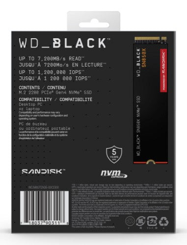 Western Digital Black WD_BLACK SN850X NVMe 8 TB M.2 PCI Express 4.0