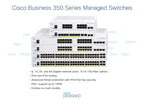 Cisco CBS350 Managed L3 Gigabit Ethernet (10/100/1000) Power over Ethernet (PoE) Desktop Gray
