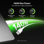 Belkin CAC004FQ1.5MWH USB cable USB 2.0 59.1" (1.5 m) USB C 2 x USB C 0.48 Gbit/s 140 W White