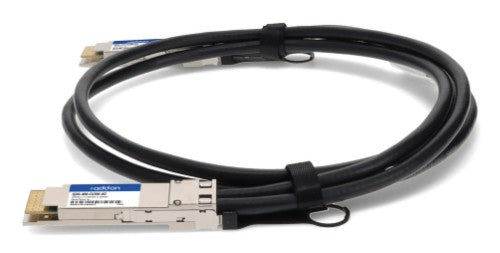 AddOn Networks QDD-400-CU3M-AO InfiniBand/fibre optic cable 118.1" (3 m) QSFP-DD DAC Black, Stainless steel