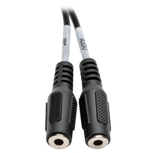 Tripp Lite P318-06N-MFF audio cable 6" (0.152 m) 3.5mm 2x3.5mm Black