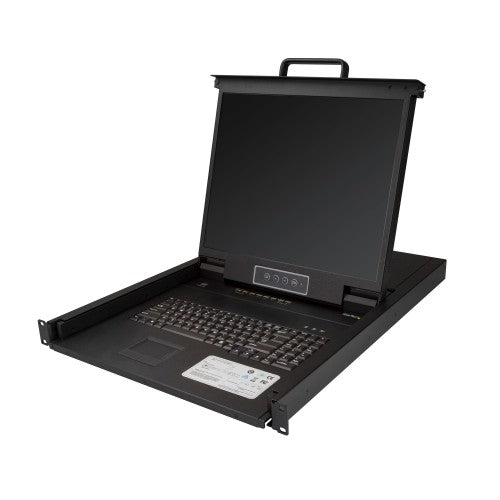 StarTech.com RKCONS1908K rack console 19" 1280 x 1024 pixels Steel Black 1U