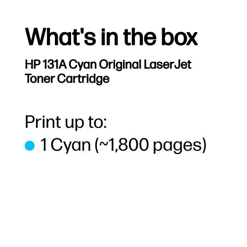 CF211A (131A) Toner cyan, 1.8K pages