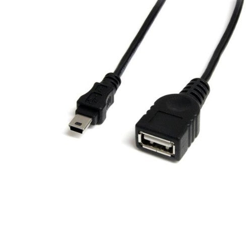 StarTech.com USBMUSBFM1 USB cable 11.8" (0.3 m) USB A Mini-USB B 0.48 Gbit/s Black