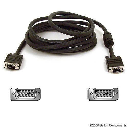 Belkin PRO Series High-Integrity VGA/SVGA Monitor Replacement Cable VGA cable 118.1" (3 m) VGA (D-Sub) Black - Buy IT Solutions