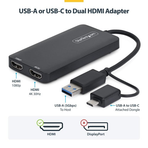 StarTech.com 107B-USB-HDMI-2 USB graphics adapter 3840 x 2160 pixels