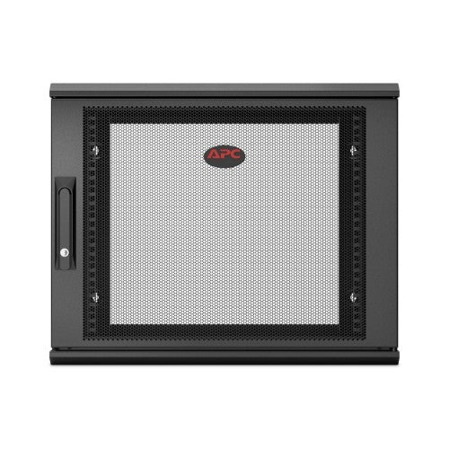 APC NetShelter WX 9U Single Hinged Wall-mount Enclosure 400mm Deep. Wall mounted rack Black