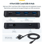 StarTech.com 311NA-USB-HUB interface hub USB 3.2 Gen 1 (3.1 Gen 1) Type-C 5000 Mbit/s Black