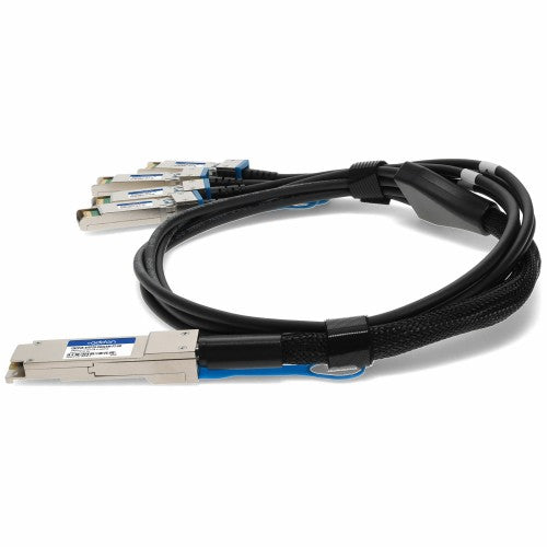 AddOn Networks QSFP28-4SFP28-PDAC5M-FT-AO InfiniBand/fibre optic cable 196.9" (5 m) 4x SFP28 DAC Black