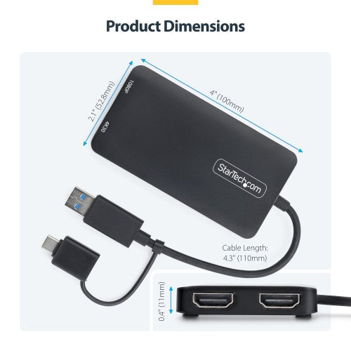 StarTech.com 107B-USB-HDMI-2 USB graphics adapter 3840 x 2160 pixels
