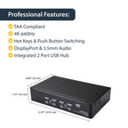 StarTech.com SV431DPUA2 KVM switch Rack mounting Black