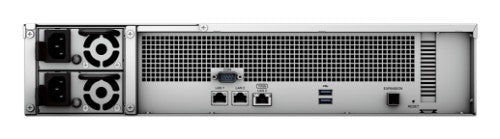 Synology RackStation RS2423+ NAS/storage server Rack (2U) Ryzen Embedded V1780B 8 GB DDR4 0 TB DiskStation Manager Black, Gray