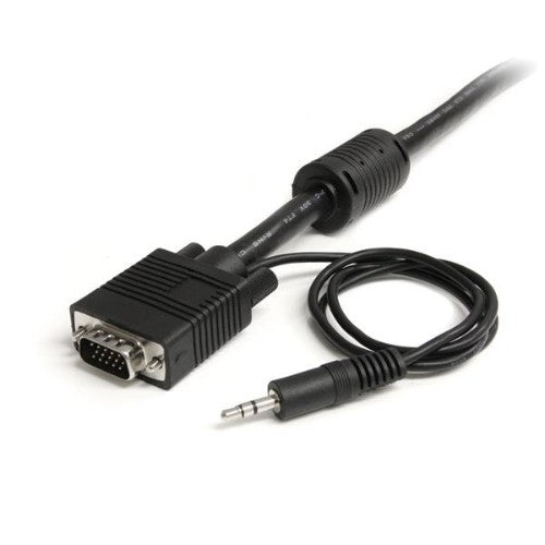 StarTech.com MXTHQMM15A video cable adapter 179.9" (4.57 m) VGA (D-Sub) + 3.5mm Black