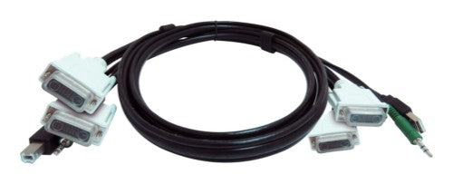 Black Box SKVMCBL-2DVI-10TAA KVM cable Black, White 119.7" (3.04 m)