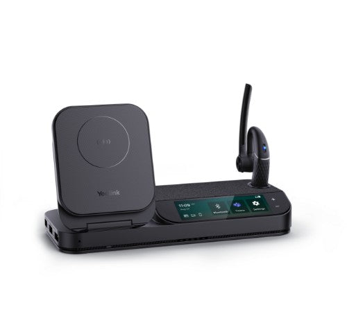 Yealink BH71 Workstation Headset Wireless Ear-hook Office/Call center USB Type-C Bluetooth Charging stand Black