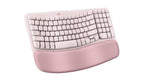 Logitech Wave Keys keyboard Universal RF Wireless + Bluetooth QWERTY English Rose
