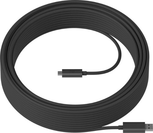 Logitech 939-001799 USB cable USB 3.2 Gen 2 (3.1 Gen 2) 393.7" (10 m) USB A USB C 10 Gbit/s Graphite