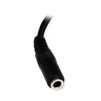 StarTech.com 0.152m 3.5mm - 2xRCA m/f audio cable 5.98" (0.152 m) Black