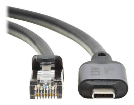 Eaton U436-03M cable gender changer USB-C RJ-45 Black, Gray