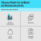 HP Enhanced Tri-Fold Business Paper Glossy 40 lb 8.5 x 11 in. (216 x 279 mm) 150 sheets