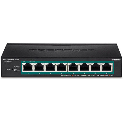 Trendnet TPE-TG82ES network switch Managed Gigabit Ethernet (10/100/1000) Power over Ethernet (PoE) Black
