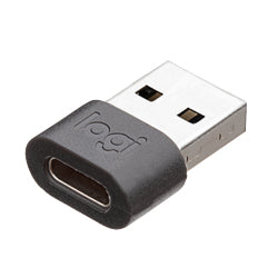Logitech 989-000982 cable gender changer USB C USB A Graphite