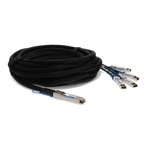 AddOn Networks ADD-QCISPA-PDAC5M InfiniBand/fibre optic cable 196.9" (5 m) QSFP+ 4x SFP+ Black