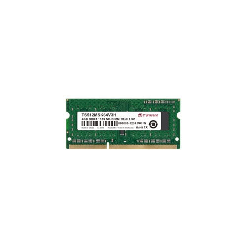 Transcend 4GB DDR3 1333 memory module 1 x 8 GB 204-pin SO-DIMM