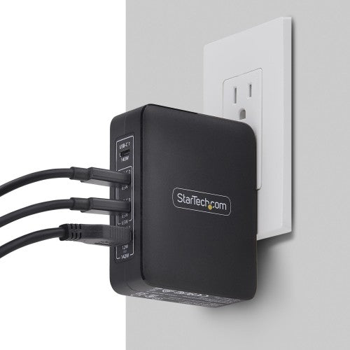 StarTech.com 3114GCN-WALL-CHARGER mobile device charger Universal Black AC Fast charging Indoor