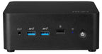 MSI Cubi NUC 13MQG-202BUS PC/workstation barebone 0.84L sized PC Black i7-1365U Intel SoC