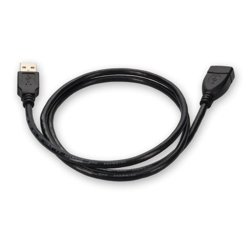 AddOn Networks USBEXTAA5MF USB cable USB 2.0 59.8" (1.52 m) USB A Black