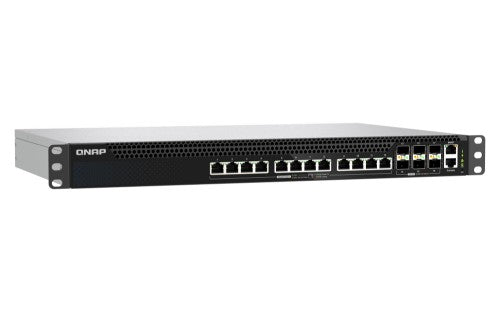 QNAP QSW-M5218P-6F12T-US network switch Managed L3 10G Ethernet (100/1000/10000) Power over Ethernet (PoE) 1U Black