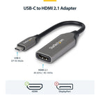 StarTech.com 112B-USBC-HDMI21 video cable adapter 7.87" (0.2 m) USB Type-C HDMI Type A (Standard) Gray