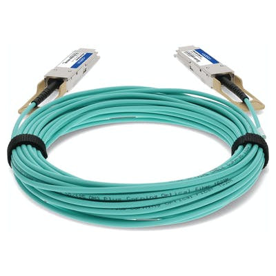 AddOn Networks MFA1A00-C006-AO InfiniBand/fibre optic cable 236.2" (6 m) QSFP28 Aqua color, Silver
