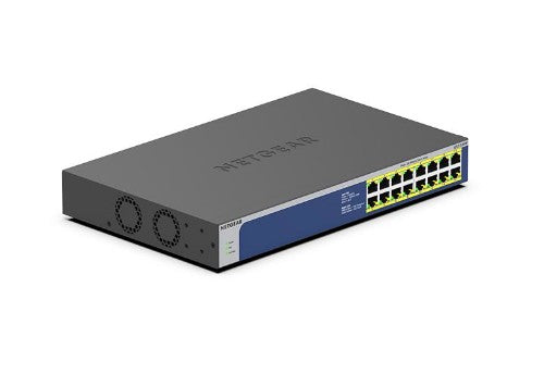 NETGEAR GS516PP Unmanaged Gigabit Ethernet (10/100/1000) Power over Ethernet (PoE) 1U Blue, Gray