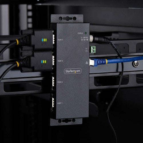 StarTech.com I43-SERIAL-ETHERNET serial converter/repeater/isolator RS-232 RJ-45 Black