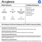 HP ProBook 4 G1i AI PC Wolf Pro Security Edition Intel Core Ultra 7 255U Laptop 16" Touchscreen WUXGA 32 GB DDR5-SDRAM 1 TB SSD Wi-Fi 6E (802.11ax) Windows 11 Pro Silver