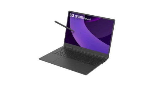 LG Gram Pro Copilot+ PC Intel Core Ultra 5 225H Laptop 16" Touchscreen 2.8K 16 GB LPDDR5x-SDRAM 512 GB SSD Wi-Fi 7 (802.11be) Windows 11 Pro Black