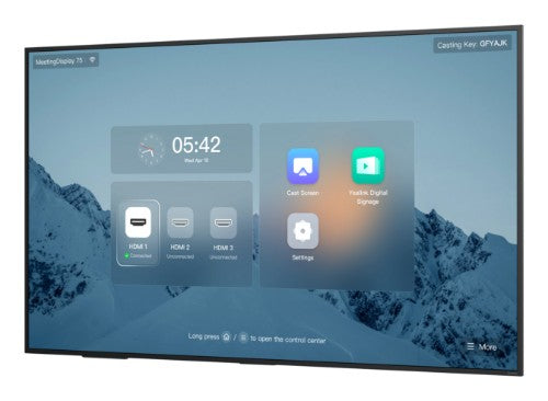 Yealink MeetingDisplay 75'' 65" 3840 x 2160 pixels IPS Wi-Fi 6 (802.11ax) Black Bluetooth