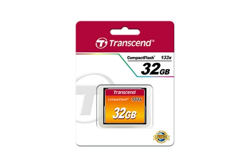 Transcend 32GB, CF Card, MLC, 133X