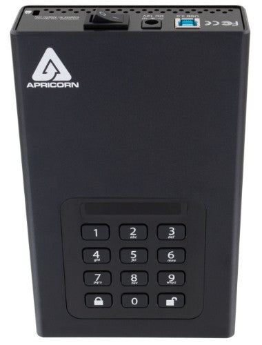 Apricorn Aegis Padlock DT external hard drive 22 TB USB Type-B 3.2 Gen 1 (3.1 Gen 1) Black